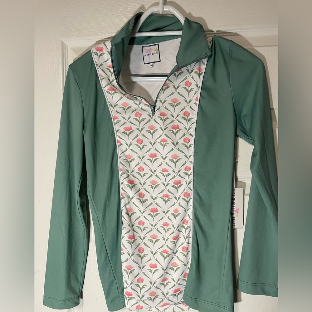 Catherine Wingate, NWT long sleeve lightweight Paul, long golf shirt. Women’s XS